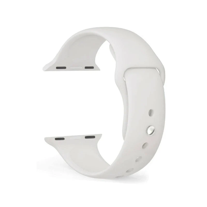 CORREA PARA APPLEWATCH / T500 / T900 - 42MM A 49MM - BLANCO - SILICON - Imagen 3