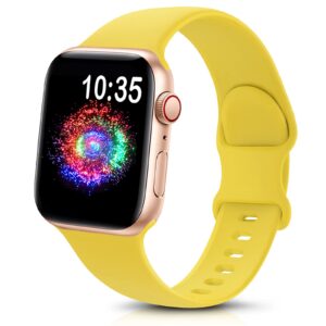 CORREA PARA APPLEWATCH / T500 / T900 - 38MM A 41MM - AMARILLO - SILICON