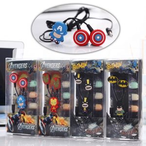 AURICULARES DE CABLE SUPER HEROES - VERDE - AUXILIAR 3.5MM