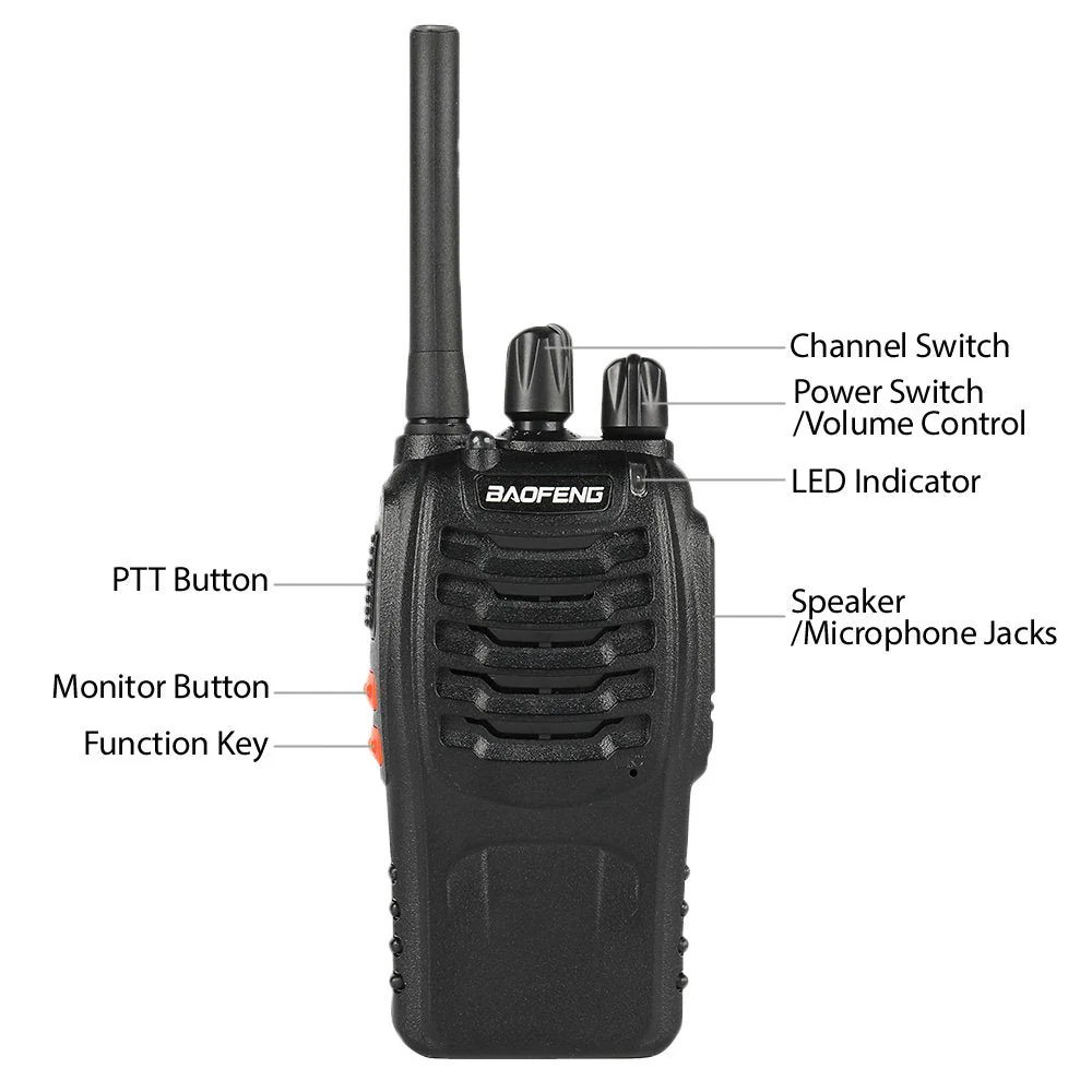 RADIOS BAOFENG - 2 UNIDADES - RECARGABLES - 888S - Imagen 6