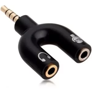 SEPARADOR DE AUDIO - 2 CANALES A 1 - ADAPTADOR AUDIFONOS