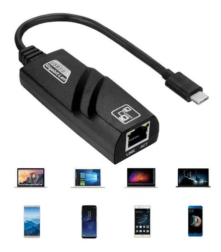 ADAPTADOR ETHERNET 2.0 - TIPO C (M) A RJ45 (H) LAN - 100MBPS - Imagen 3