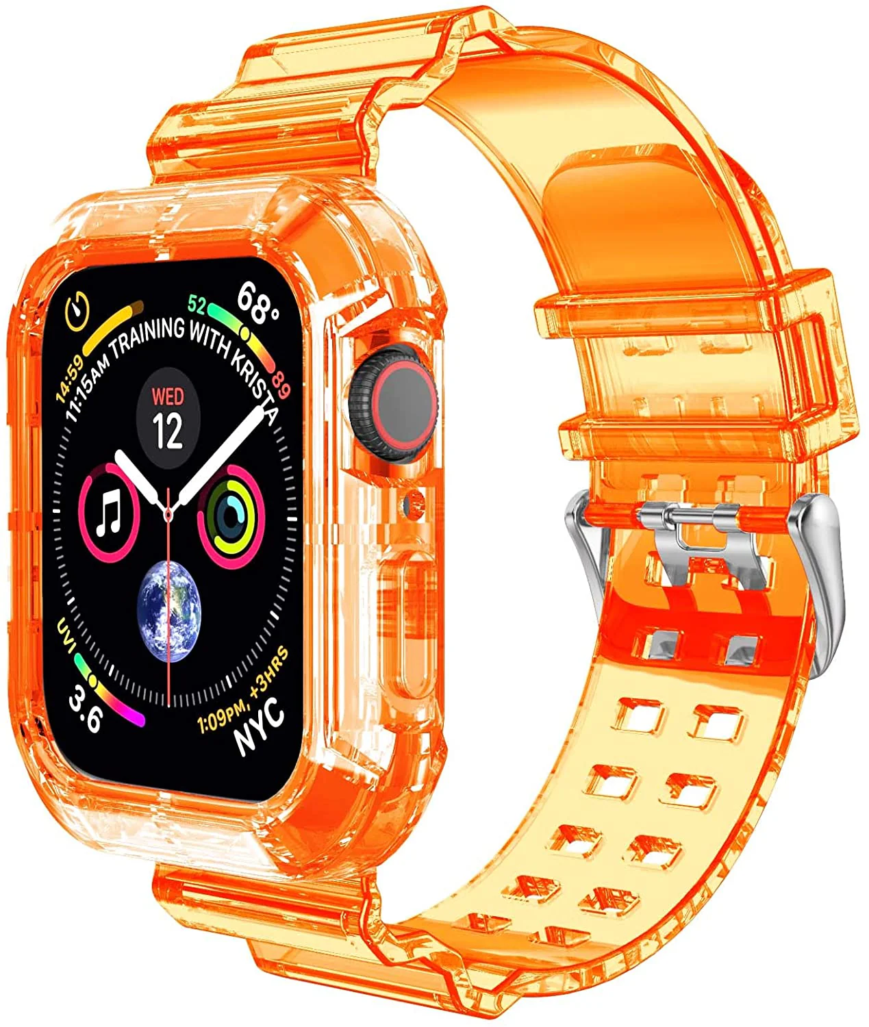 CORREA Y PROTECTOR PARA APPLEWATCH ULTRA - 2 EN 1 - 49MM - NARANJA - Imagen 2