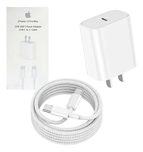 CARGADOR DE IPHONE 35 WATTS CON CABLE TIPO C A TIPO C