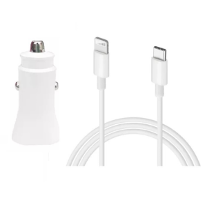 CARGADOR DE IPHONE PARA CARRO - 20 WATTS CON CABLE TIPO C/L