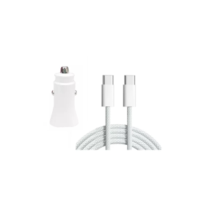 CARGADOR DE IPHONE PARA CARRO - 35 WATTS CON CABLE TIPO C/C