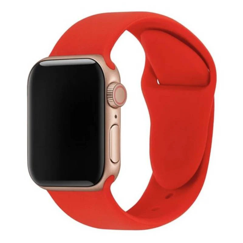 CORREA PARA APPLEWATCH / T500 / T900 - 42MM A 49MM - ROJO - SILICON - Imagen 3