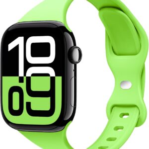 CORREA PARA APPLEWATCH / T500 / T900 - 38MM A 41MM - VERDE - SILICON
