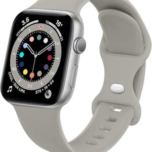 CORREA PARA APPLEWATCH / T500 / T900 - 38MM A 41MM - GRIS - SILICON