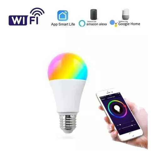 BOMBILLO INTELIGENTE - RGB - WIFI - BLUETOOTH - ALEXA SMAR LIFE APP - GOOGLE HOME - Imagen 3