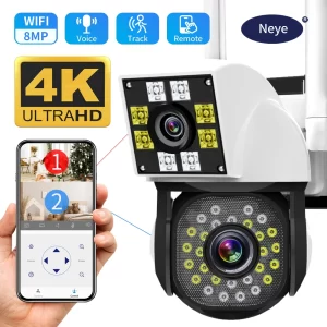 CAMARA DE SEGURIDAD WIFI - DOBLE - EXTERIORES - 8MP - 4K