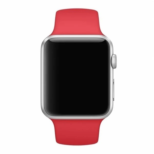 CORREA PARA APPLEWATCH / T500 / T900 - 42MM A 49MM - ROJO - SILICON - Imagen 2