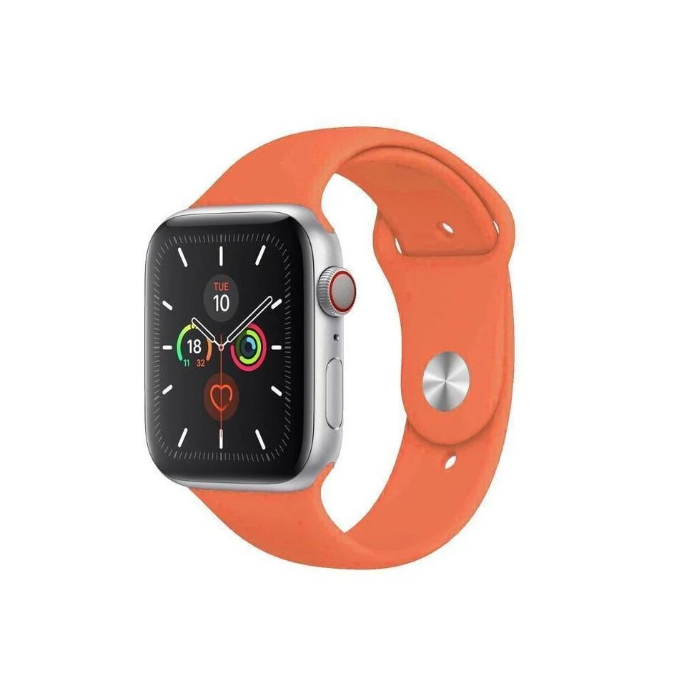 CORREA PARA APPLEWATCH / T500 / T900 - 38MM A 41MM - NARANJA - SILICON - Imagen 2