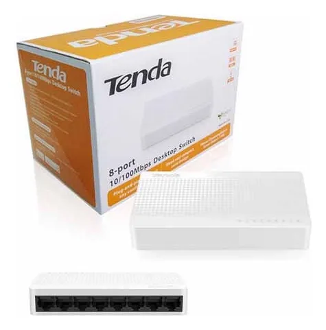 SWITCH ETHERNET TENDA - 8 PUERTOS - 100 MBPS