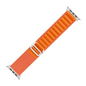 CORREA PARA APPLEWATCH / T500 / T900 - 42MM A 49MM - NARANJA - TELA