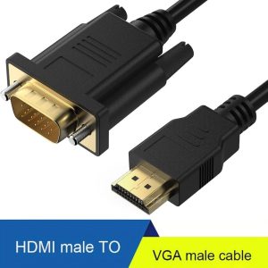 CABLE CONVERTIDOR - HDMI (M) A VGA (M) - 2 METROS