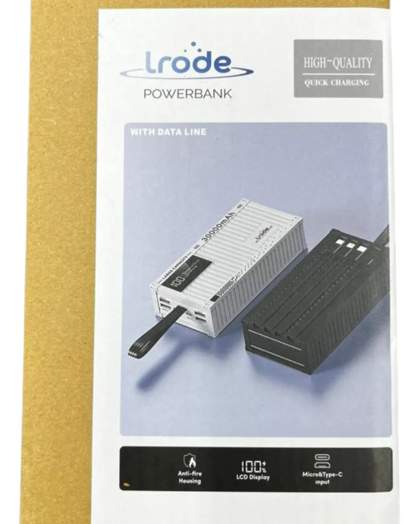 POWERBANK 50.000 MAH - INCLUYE CABLES TIPO C - IPHONE - MICRO USB - LRODE - Imagen 2