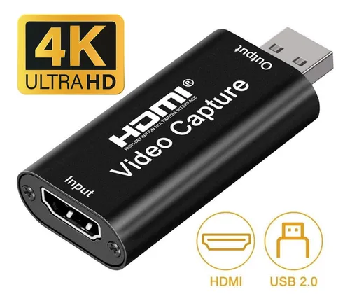 CAPTURADORA DE VIDEO - AUDIO - HDMI A USB - 1080P - HD - 4K - PC - PS4