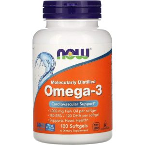 OMEGA 3 - 100 CAPSULAS - 1000mg - NOW
