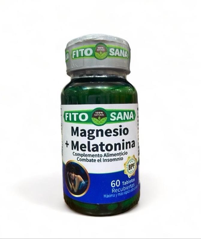 CITRATO DE MAGNESIO + MELATONINA - 60 TABLETAS - 480mg - FITOSANA