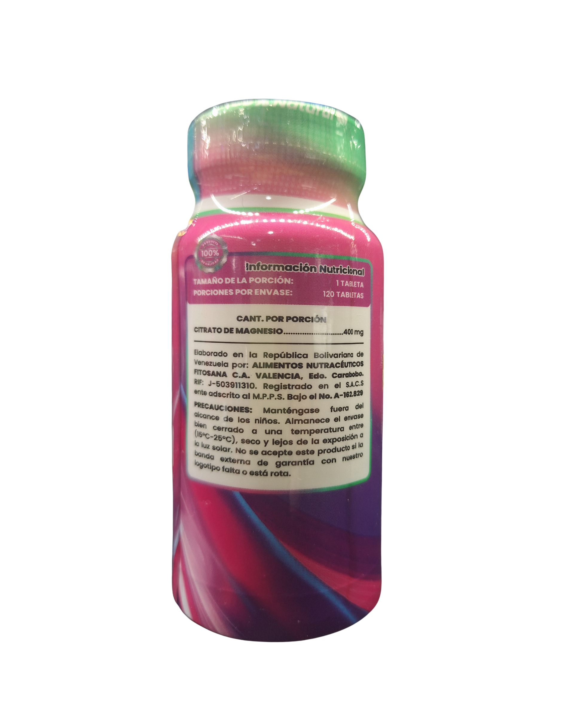 CITRATO DE MAGNESIO - 120 TABLETAS - 400mg - FITOSANA - Imagen 2