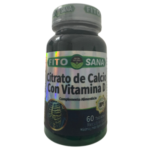 CITRATO DE CALCIO CON VITAMINA D - 60 TABLETAS - 420mg - FITOSANA
