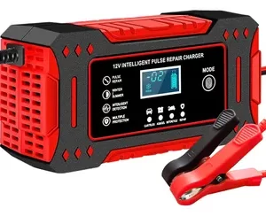 CARGADOR DE BATERIA 12V - INTELIGENTE - GEL - MOTO - CARRO - CAMION - 10 AMPERIOS