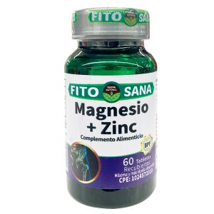 MAGNESIO + ZINC - 60 TABLETAS - 500mg - FITOSANA