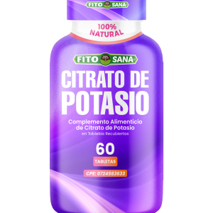 CITRATO DE POTASIO - 60 TABLETAS - 99mg - FITOSANA