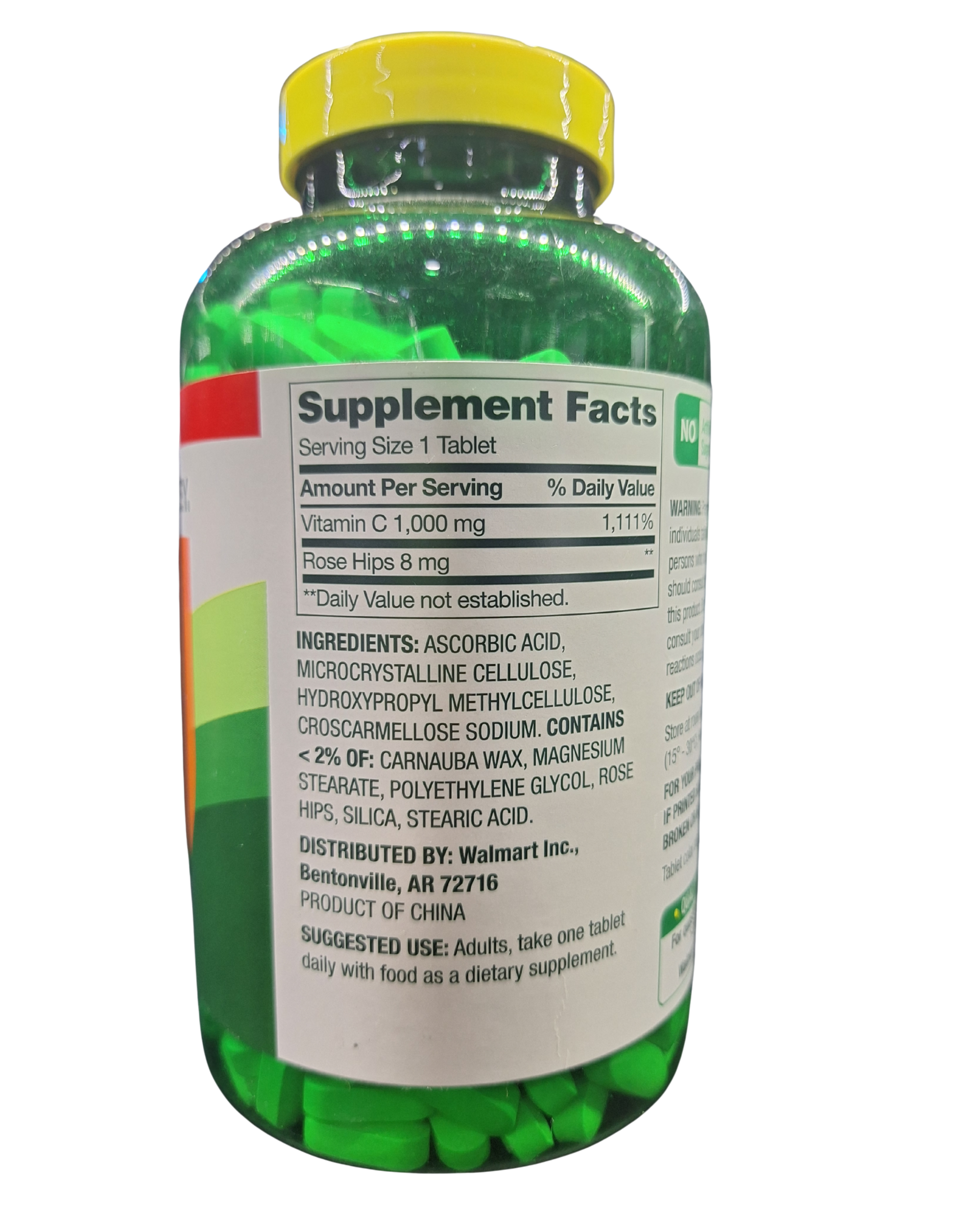 VITAMINA C - 500 TABLETAS - 1000mg - SPRING VALLEY - Imagen 2