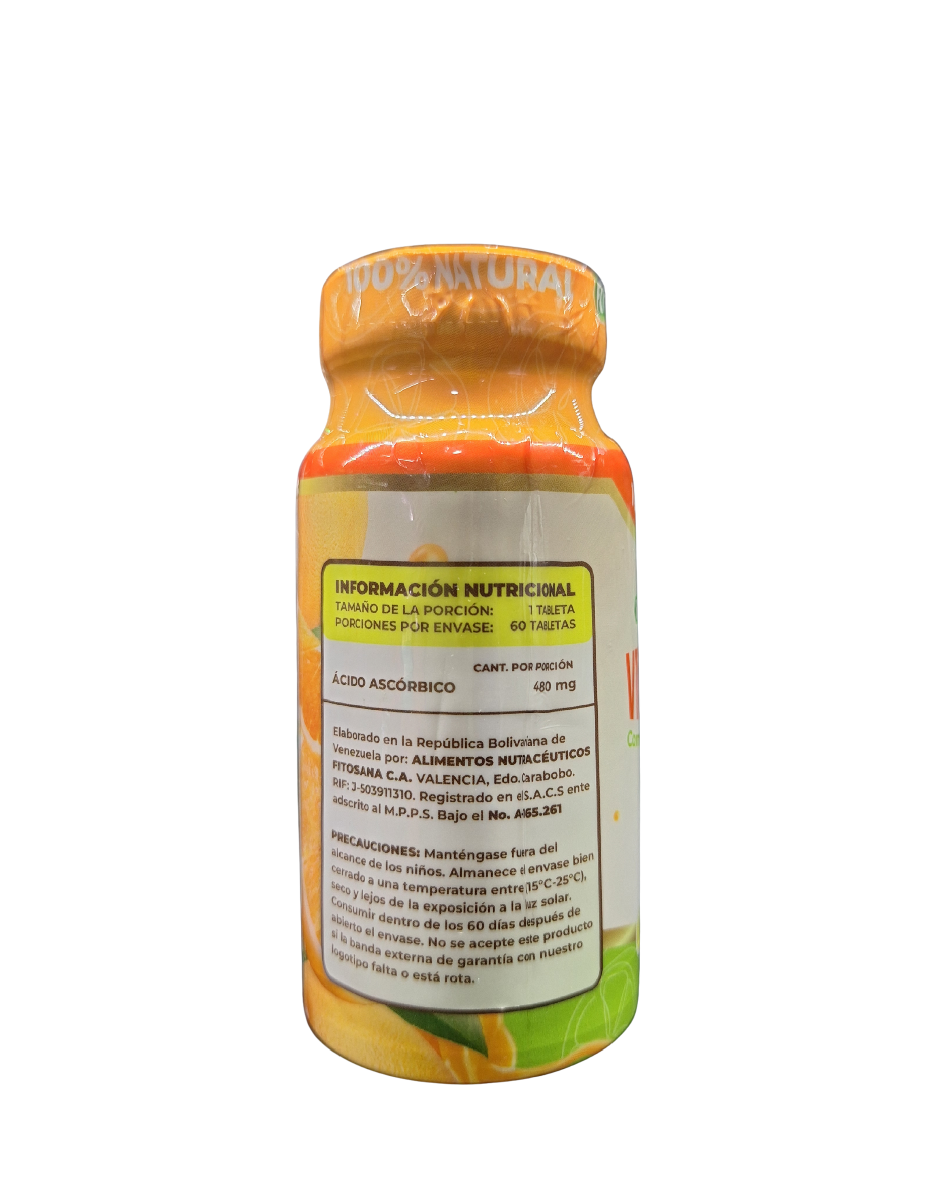 VITAMINA C - 60 TABLETAS - 480mg - FITOSANA - Imagen 2