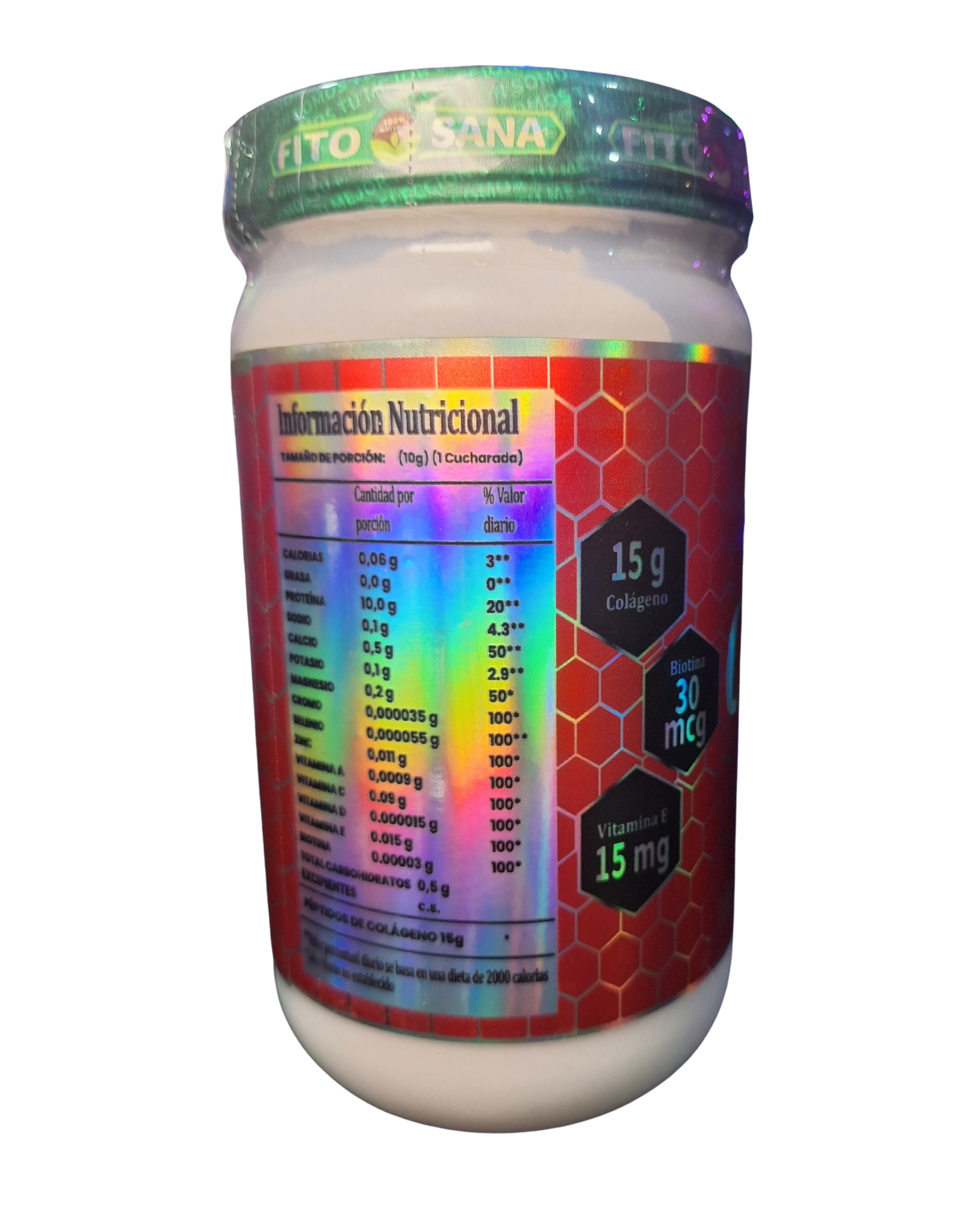 COLAGENO HIDROLIZADO EN POLVO - 500g - SABOR FRESA - FITOSANA - Imagen 2