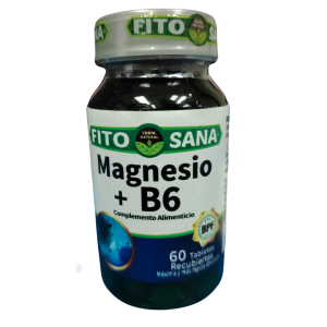 MAGNESIO + VIT B6 - 60 TABLETAS - 480mg - FITOSANA