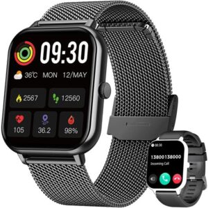 SMARTWATCH LIGE - NEGRO - 2 CORREAS METALICA Y SILICON - BLUETOOTH