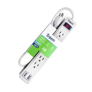 REGLETA MULTIPUERTOS - 6 TOMAS - 2 USB - 110 VOLTIOS