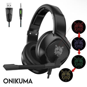 AUDIFONOS GAMER ONIKUMA K19 - RGB - 3.5MM - LUZ LED