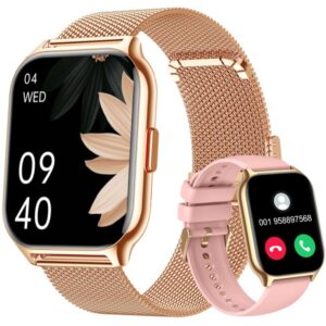 SMARTWATCH LIGE - ROSADO - 2 CORREAS METALICA Y SILICON - BLUETOOTH