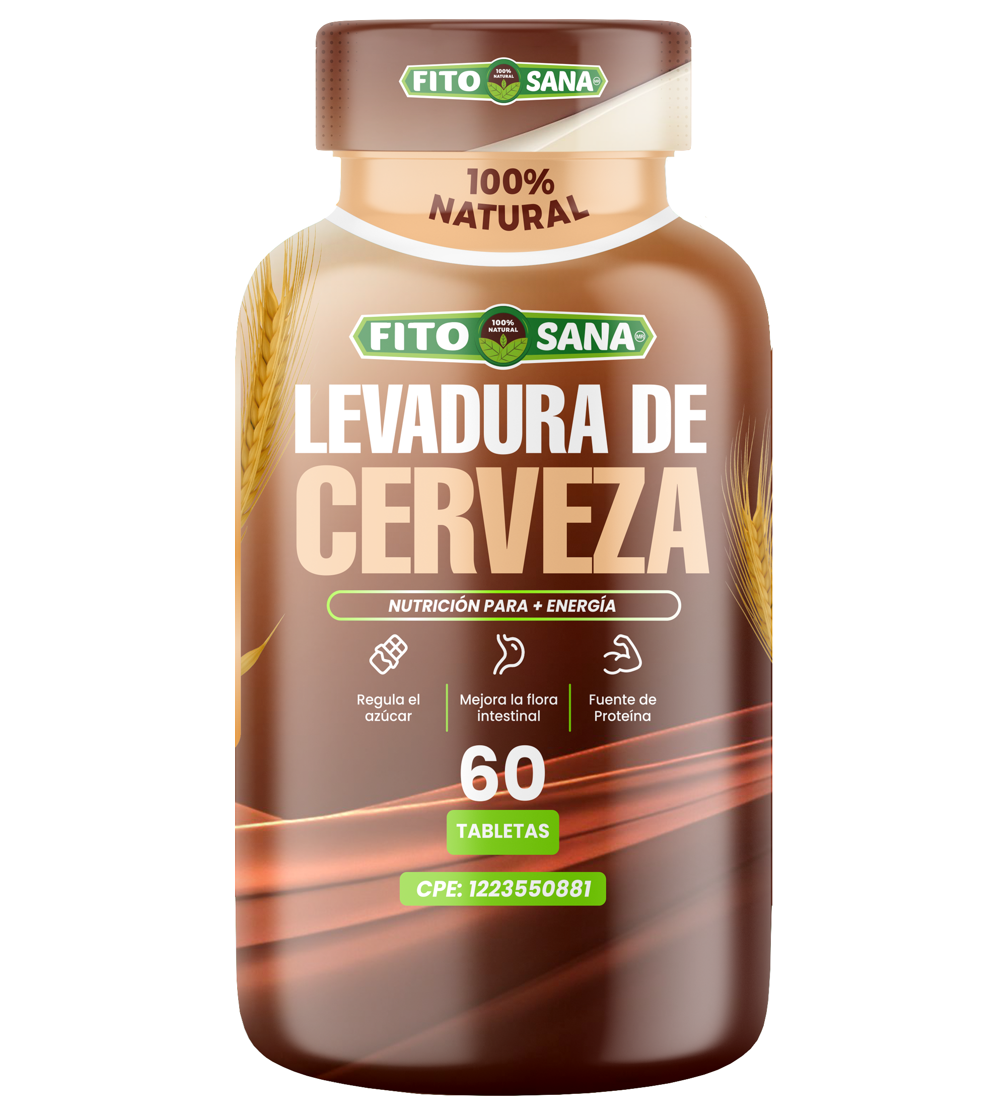 LEVADURA DE CERVEZA - 60 TABLETAS - 480mg - FITOSANA