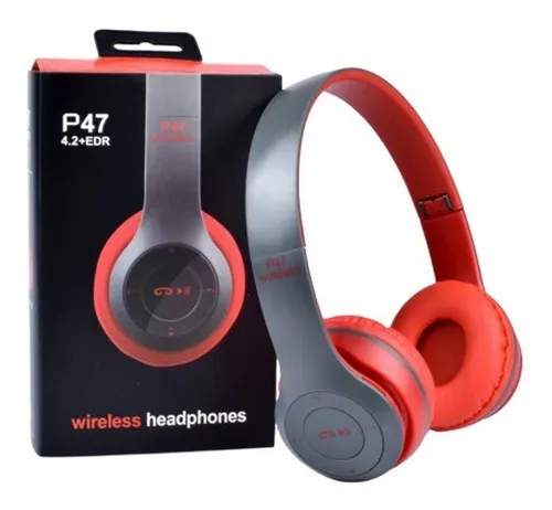 AUDIFONOS BLUETOOTH - P47 - NARANJA - INALAMBRICOS - Imagen 3