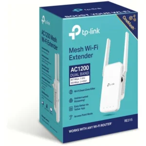 REPETIDOR WIFI - TP LINK - AC1200 - DOBLE BANDA 2.4G/5G - 2 ANTENAS - EXTENSOR DE RANGO - FIBRA OPTICA