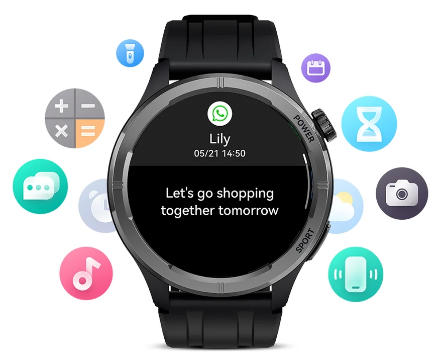 SMARTWATCH HAYLOU SOLAR NEO - 2 CORREAS - 7 DIAS DE BATERIA - NEGRO - TELA VERDE/NEGRO - BLUETOOTH - Imagen 2