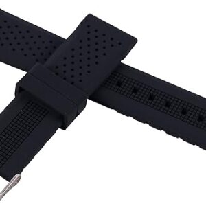 CORREA 22MM - NEGRO - SILICONA - CUBITT - SAMSUNG - HEBILLA CROMADA