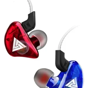 AURICULARES DE CABLE GAMER QKZ AK6 - ROJO CON AZUL