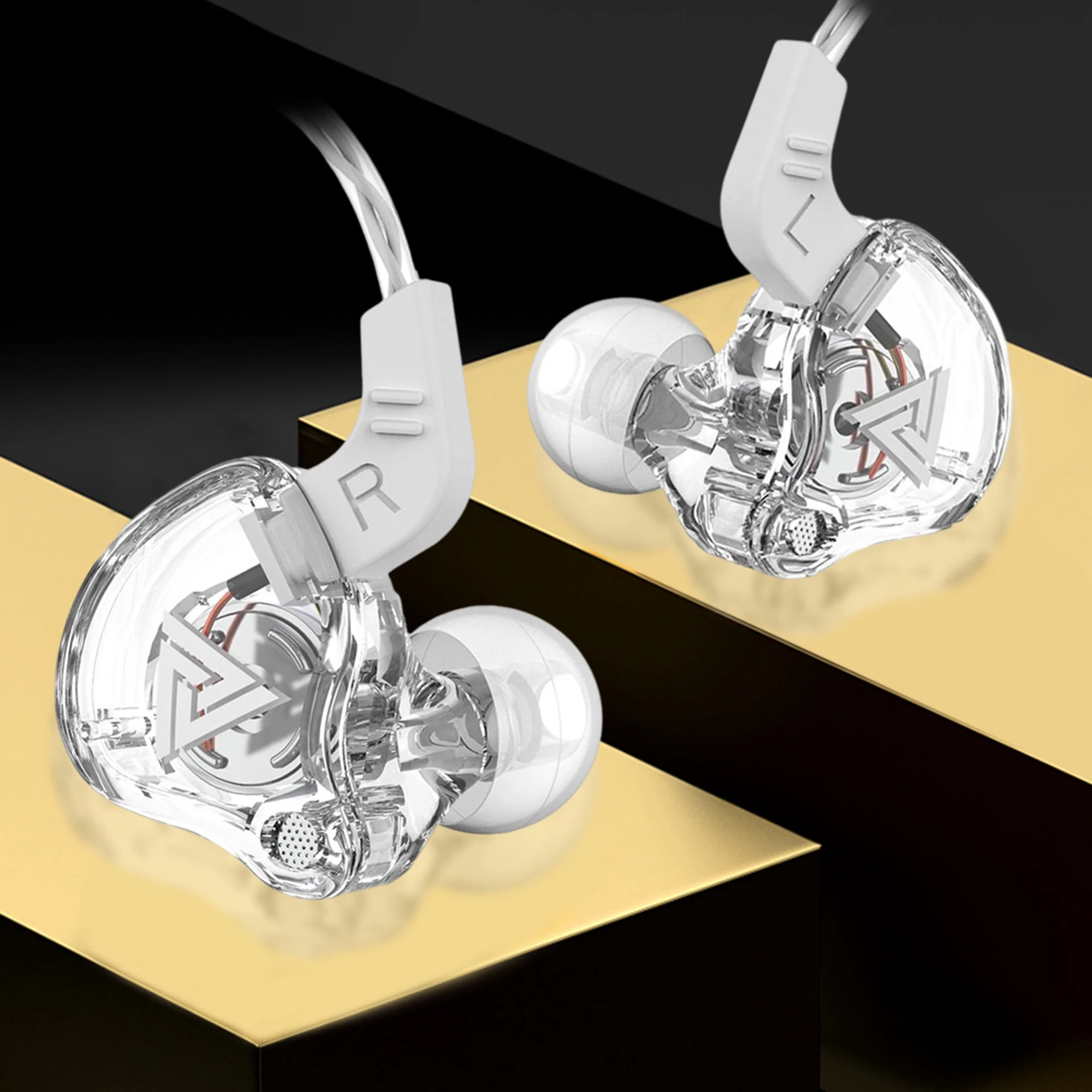 AURICULARES DE CABLE GAMER QKZ AK6 - CONEXION AUXILIAR - BLANCO - Imagen 3