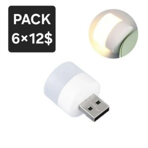 PACK DE 6 MINI LUZ LED NOCTURNA - USB -  CALIDA