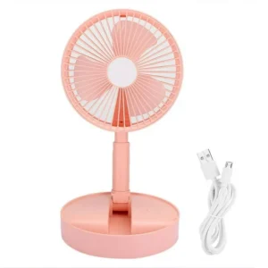 VENTILADOR RECARGABLE 6.5¨ ROSA - PLEGABLE - 3 HORAS AUTONOMIA