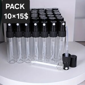 PACK DE 10 MINI ATOMIZADOR - PERFUME - DECANT - 5ML - VIDRIO