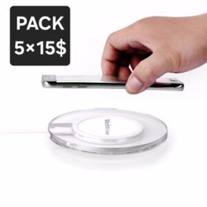 PACK DE 5 CARGADORES INALAMBRICOS PARA TELEFONO - COMODIDAD Y RAPIDEZ - IPHONE / ANDROID