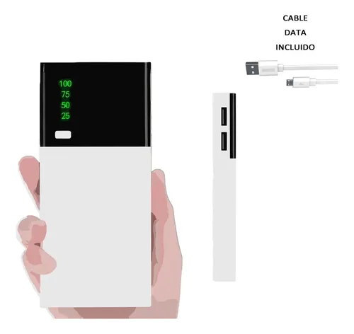 POWERBANK 10.000 MAH - INCLUYE CABLE DE CARGA - 2 PUERTOS USB - Imagen 2
