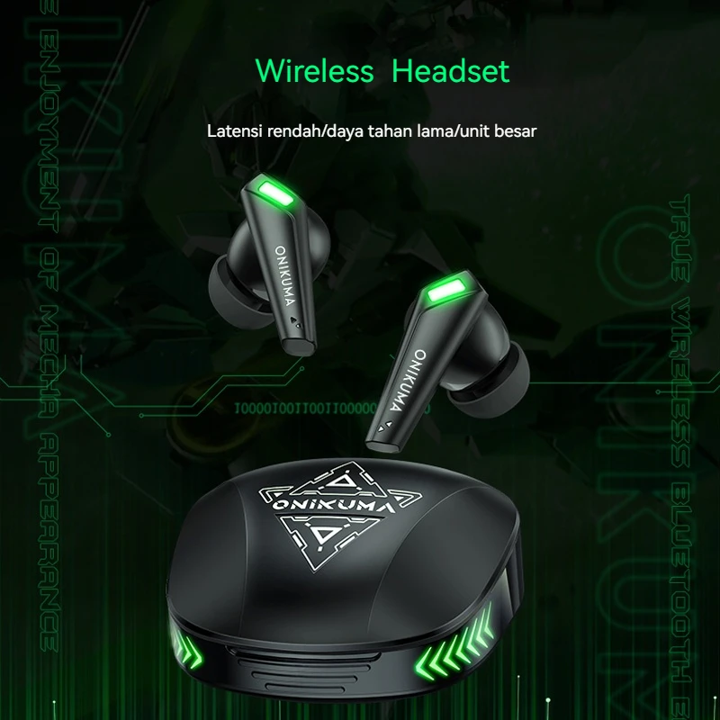 AURICULARES GAMER ONIKUMA - NEGRO - BLUETOOTH - Imagen 2